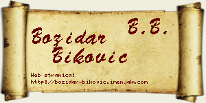 Božidar Biković vizit kartica